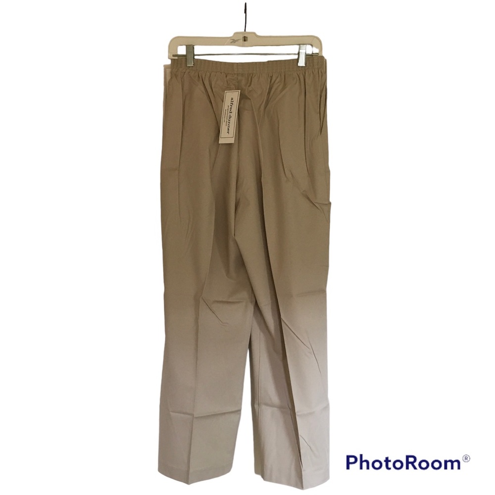NWT Alfred Dunner Twill Pull-On Pants Size 12 Short (Petites) in Tan